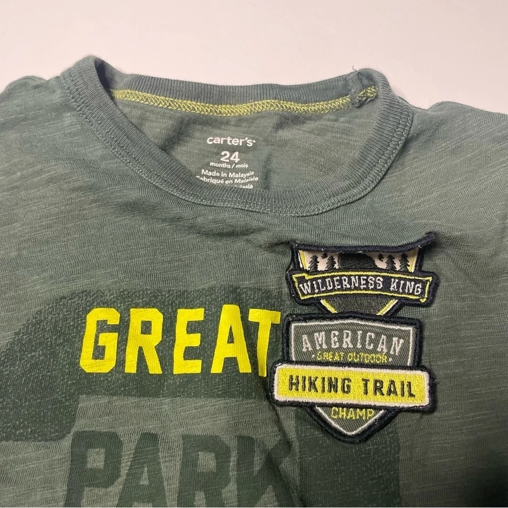 Carter’s 24 Months Green Adventure Green Tshirt PRELOVED